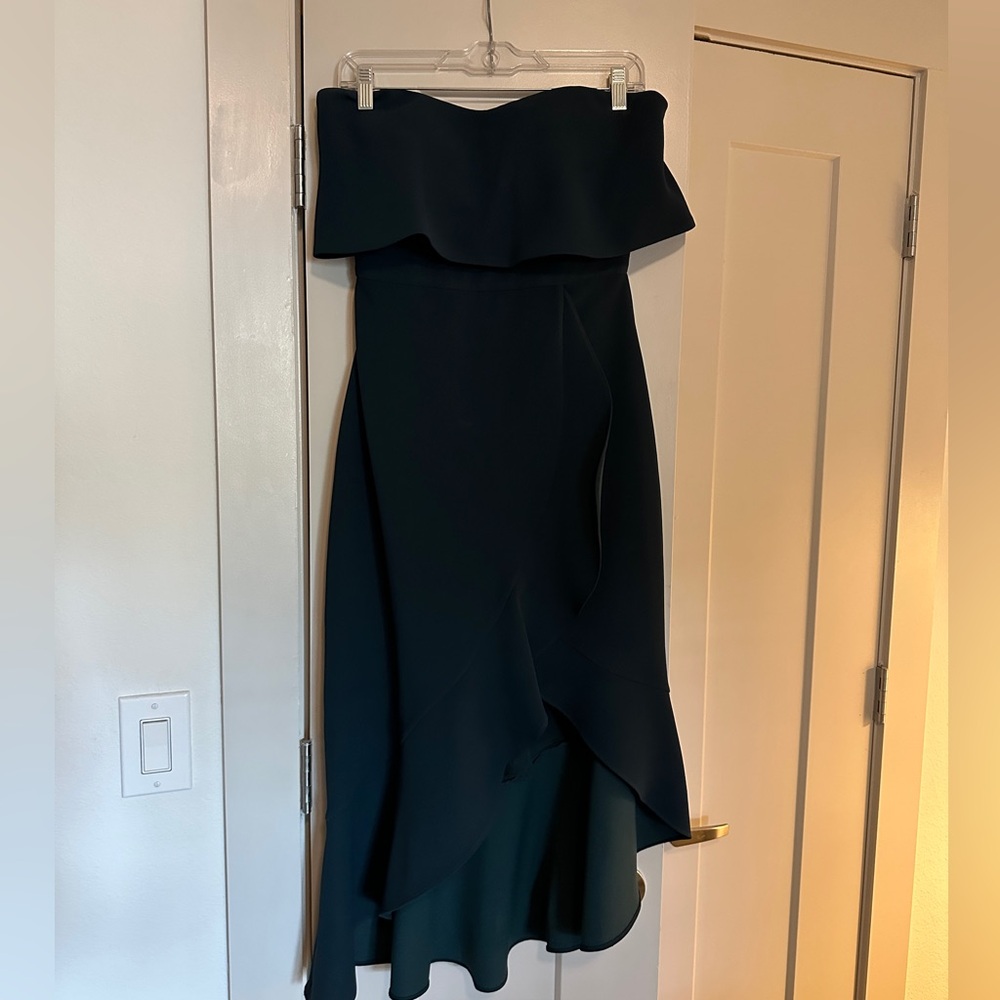 Xscape Teal Midi Cocktail Dress